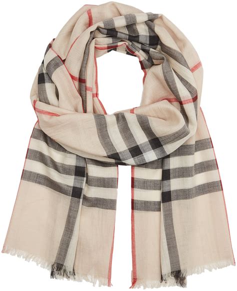 burberry gauze stone scarf|Check Wool Silk Scarf in Stone .